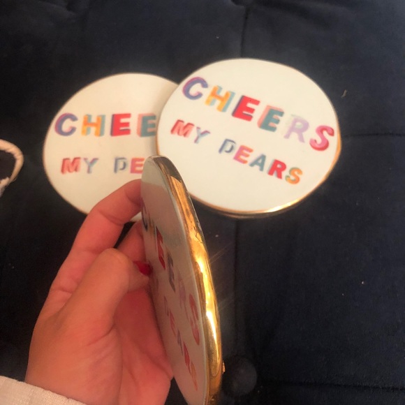 Cheers my dears ceramic coasters (x4) - Picture 2 of 3